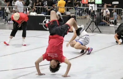 November 2025 Tournament doing tumbling to warmup in Scottsdale, AZ